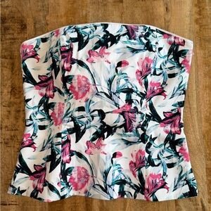 Floral Strapless Top